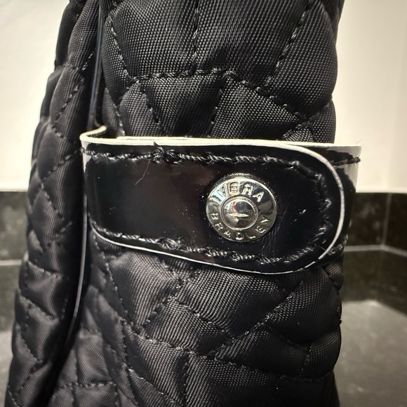 🖤 Vera Bradley Mon Cheri Black Quilted Tote Bag - Discontinued - Picture 13 of 14